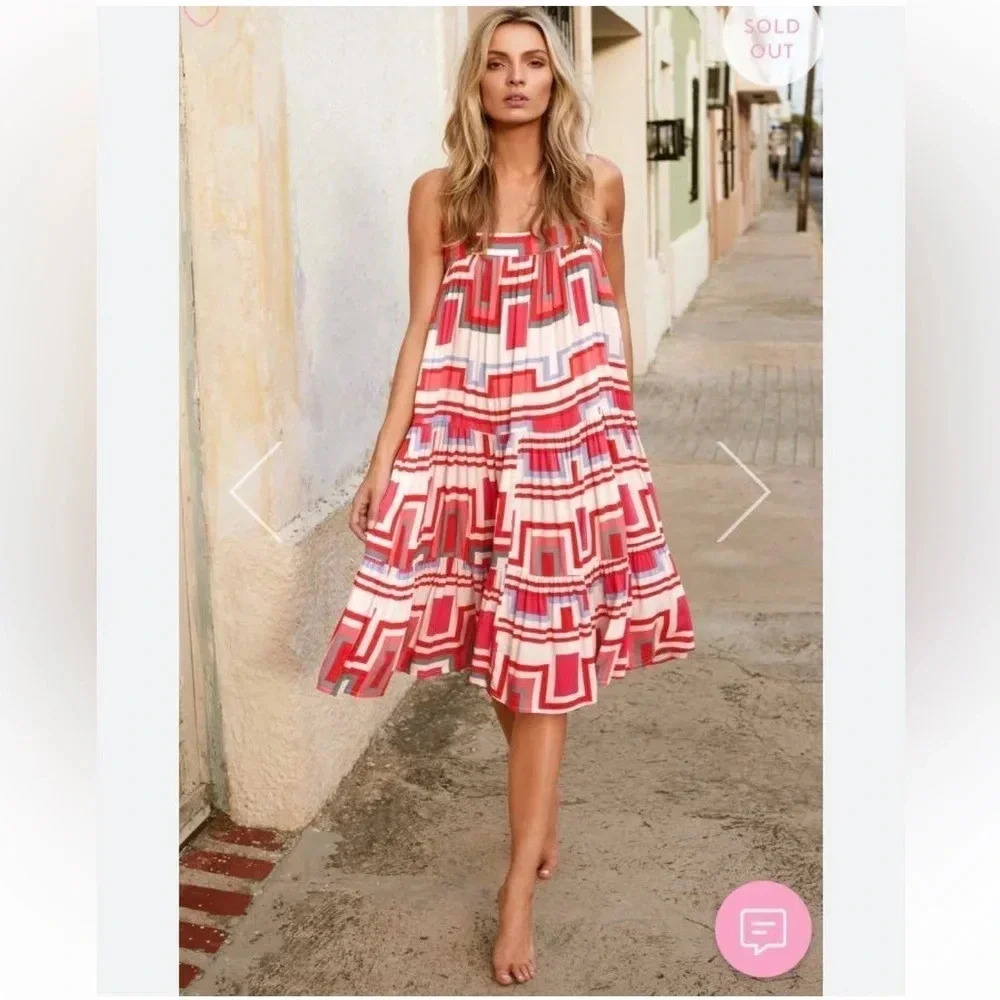 Mister Zimi Printed MIDI Dress Size AU 12 US 8